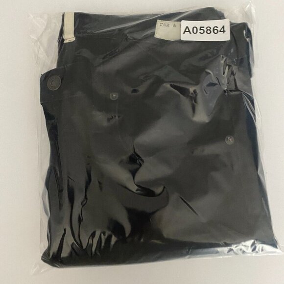 Rag & Bone High Rise Skinny Jeans in Black Coal Size 31 - Picture 12 of 12